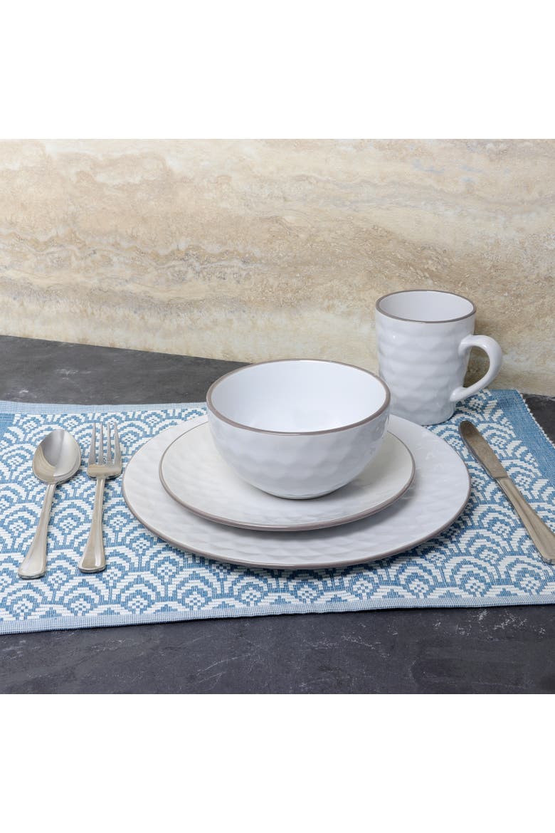 Luxurious Medici Pearl 16 Piece Dinnerware Set, Alternate, color, White