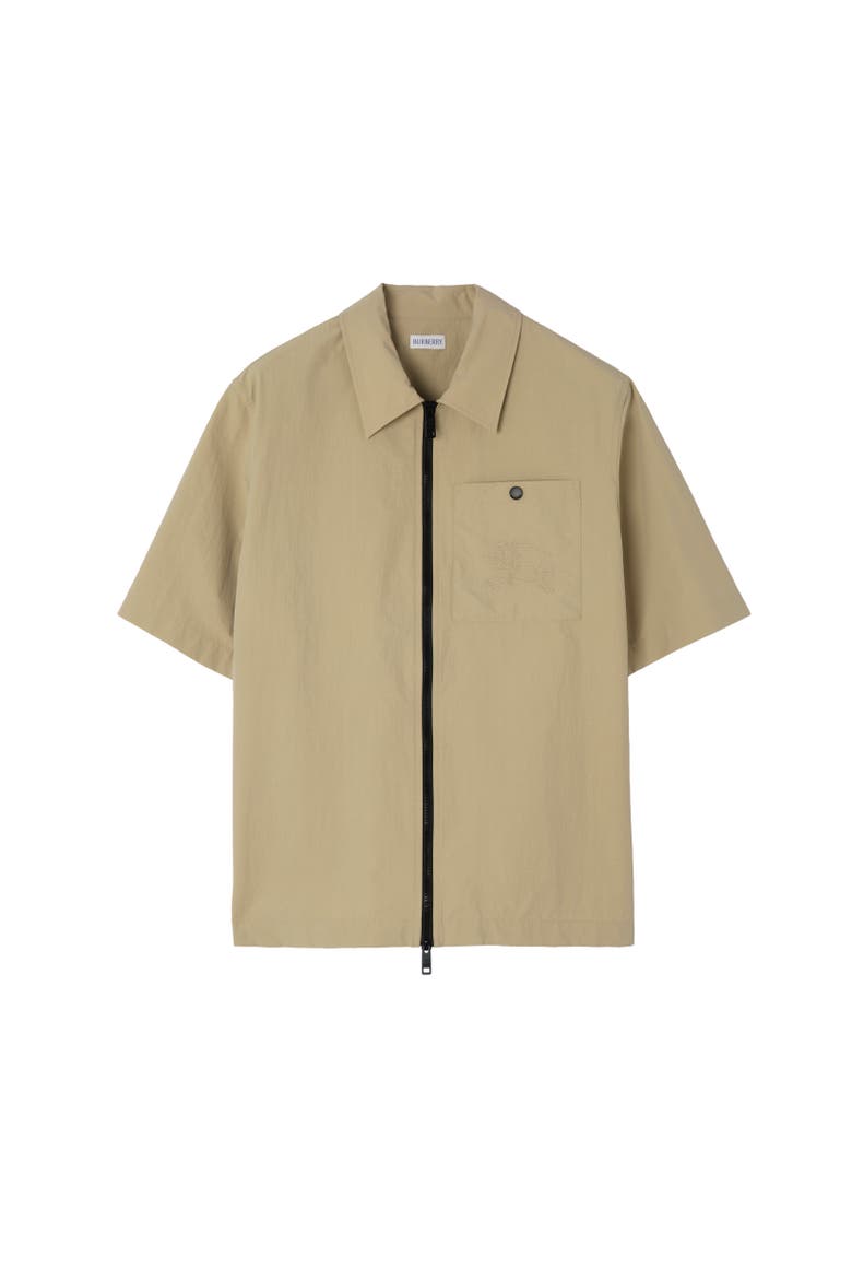 Nylon Zip Overshirt, Alternate, color, Sparrow beige