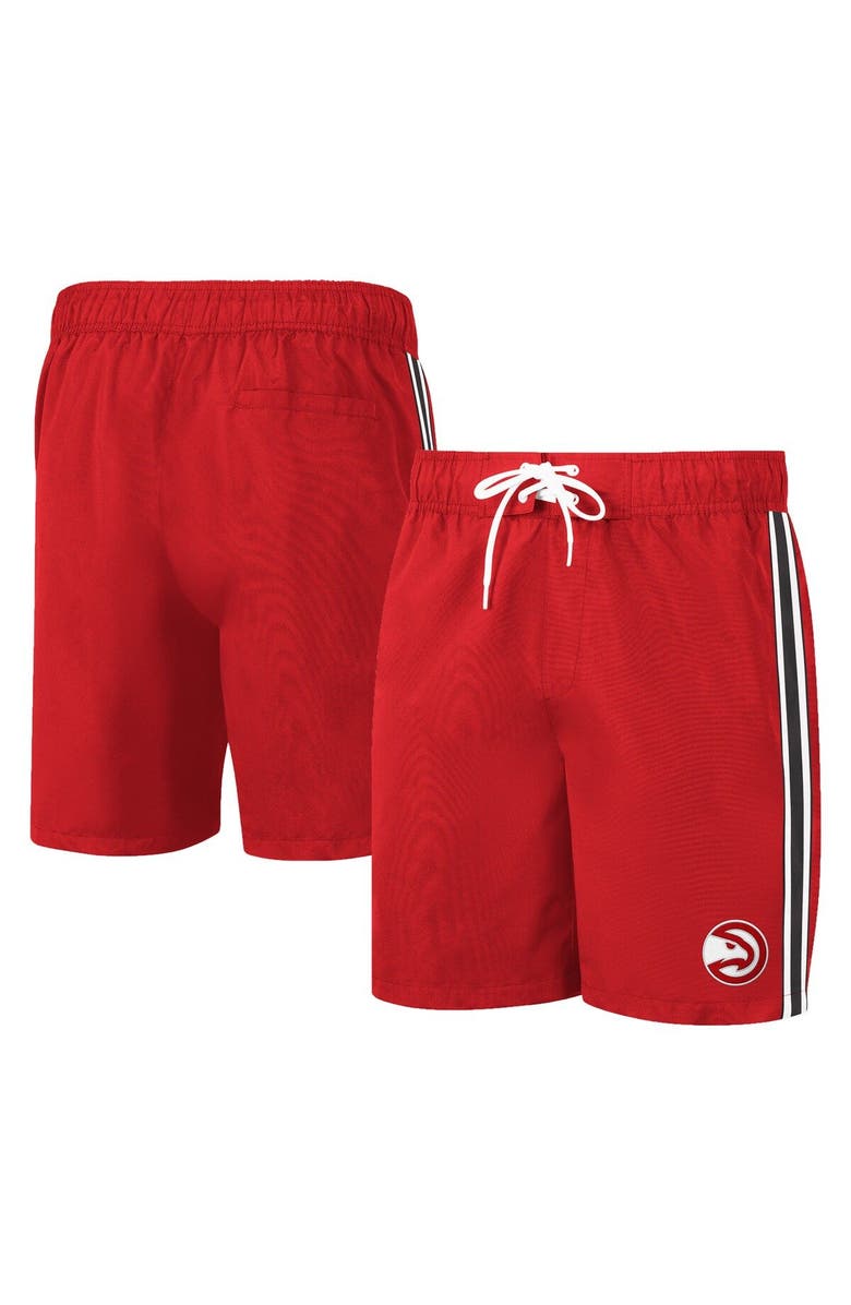 G-III SPORTS BY CARL BANKS Men's G-III Sports by Carl Banks Red Atlanta Hawks Sand Beach Volley Swim Shorts, Main, color, Red