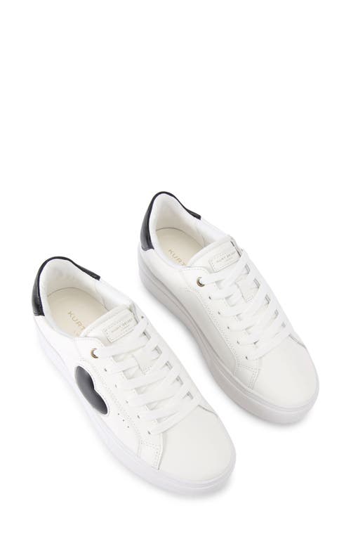 Kurt Geiger London Lana Heart Sneaker In Open White