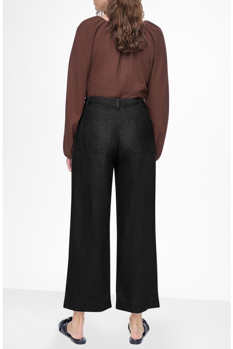 High Waist Wide Leg Pants, Alternate, color, BLACK