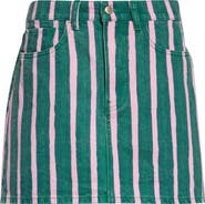 Marimekko Ruudut Stripe Denim Miniskirt