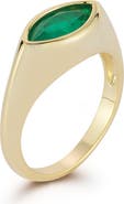 GLAZE JEWELRY Marquise Cubic Zirconia Signet Ring