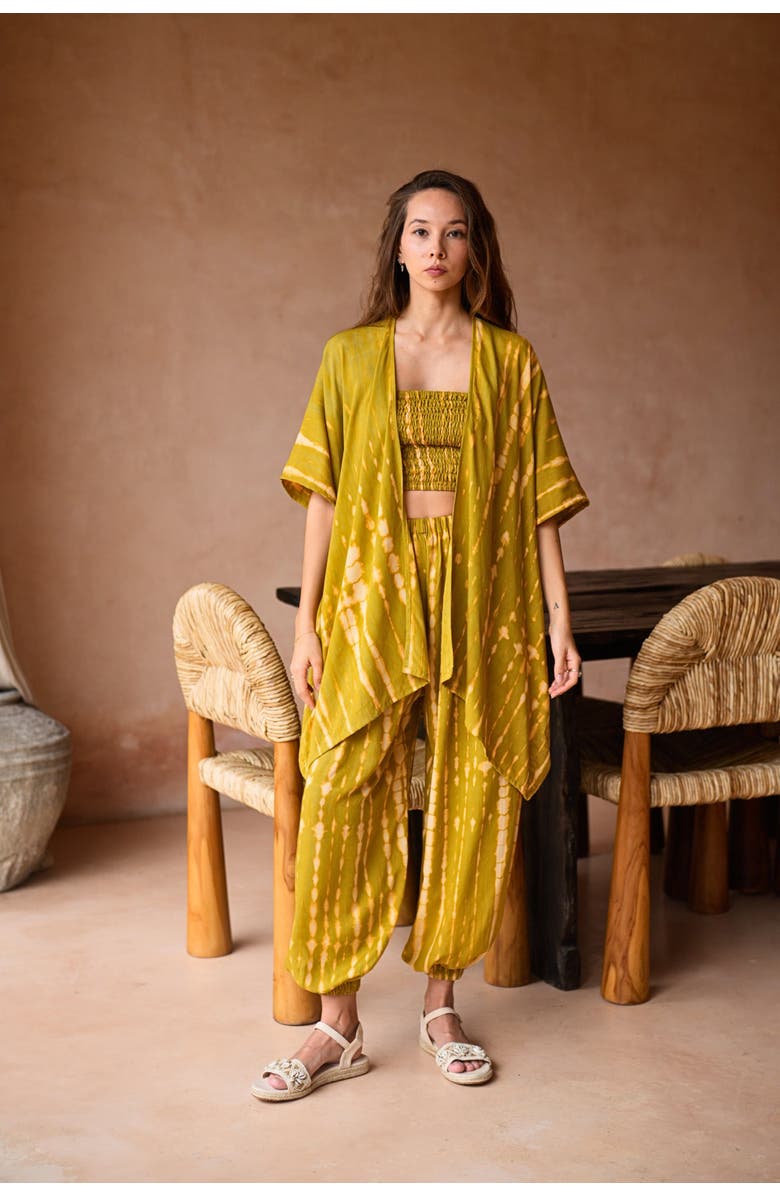 PINK HALEY Angela Short Duster, Alternate, color, Lemongrass