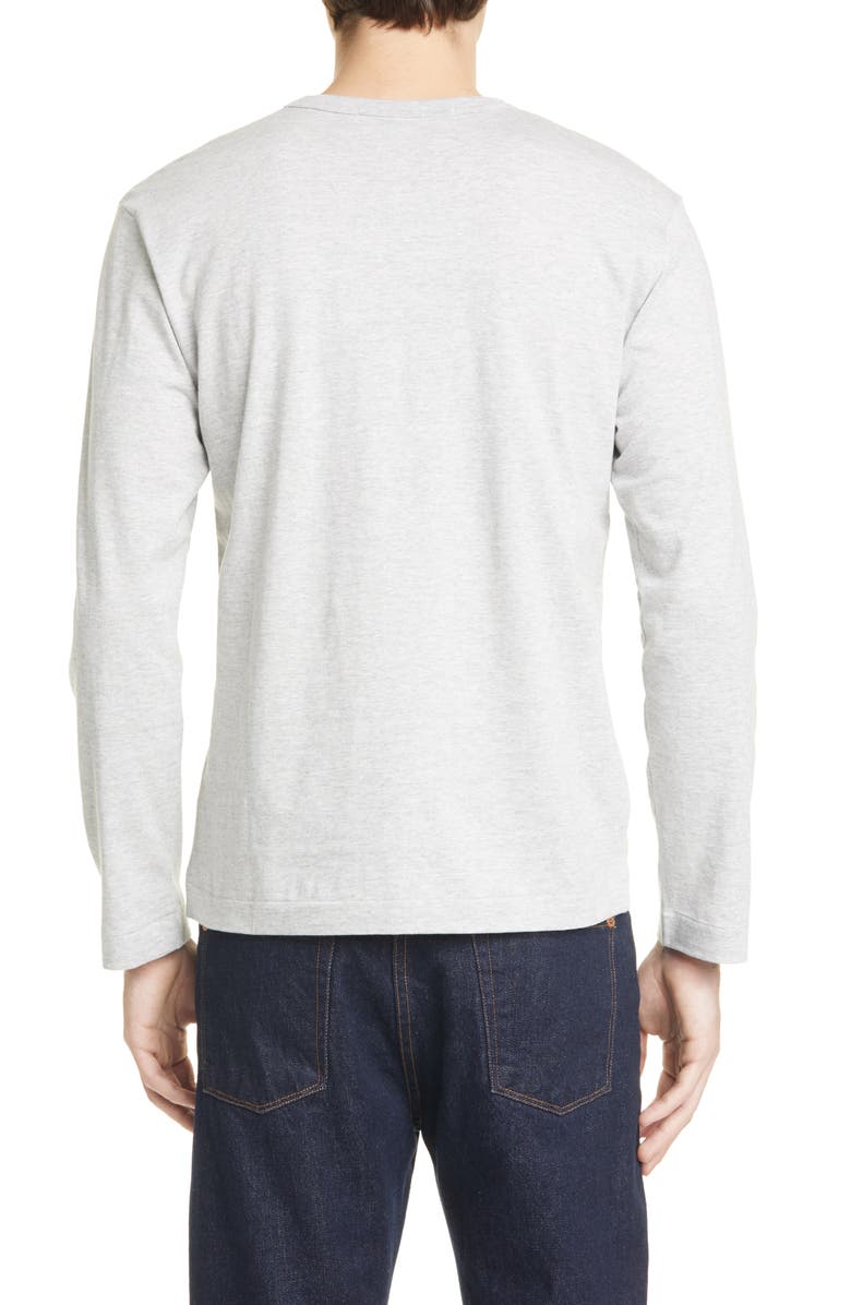 Comme des Garçons PLAY Outline Heart Graphic Tee, Alternate, color, Grey 1