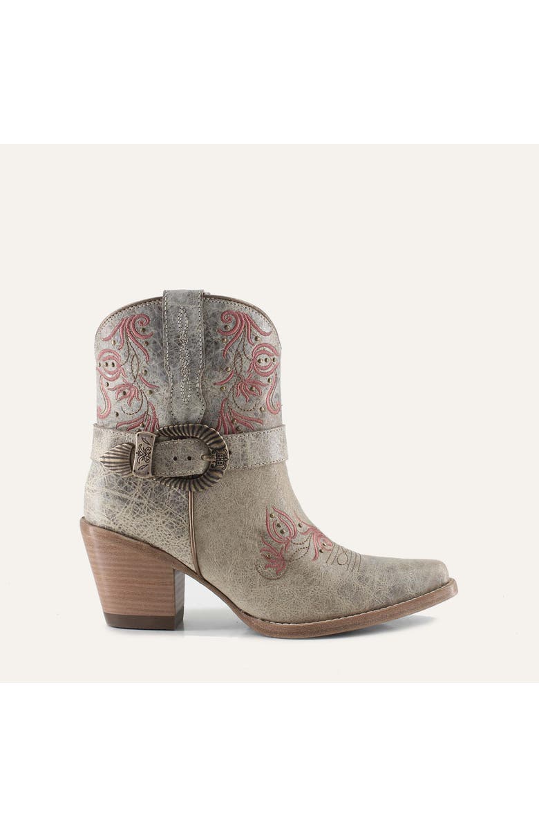 Buck & Brana Madison Leather Boots, Main, color, White/Grey