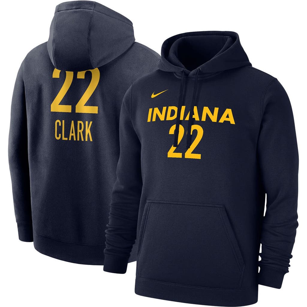 Nike Unisex  Caitlin Clark Navy Indiana Fever 2024 Wnba Draft Player Name & Number Pullover Hoodie In Blue