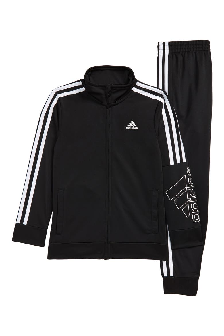 Kids' Even Tricot Track Jacket & Sweatpants Set, Main, color, BLACK