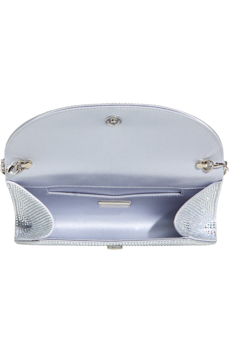 JUDITH LEIBER COUTURE Taylor Crystal Envelope Clutch, Alternate, color, Silver Rhine