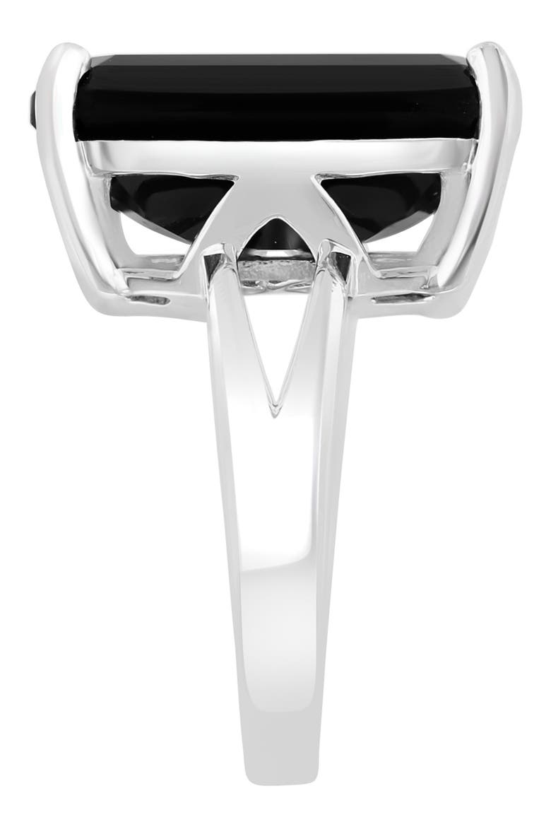 Sterling Silver Onyx Ring, Alternate, color, BLACK