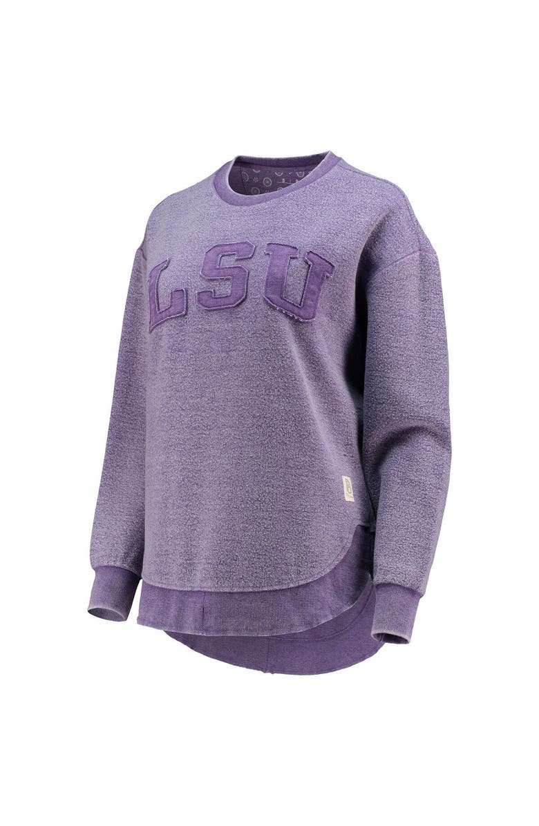 PRESSBOX Women's Pressbox Purple LSU Tigers Ponchoville Pullover Sweatshirt, Alternate, color, Purple