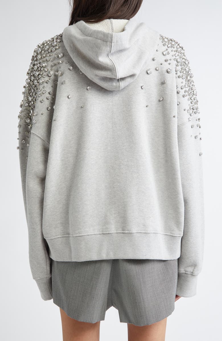 Golden Goose Journey Collection Crystal Embellished Cotton French Terry Hoodie, Alternate, color, 