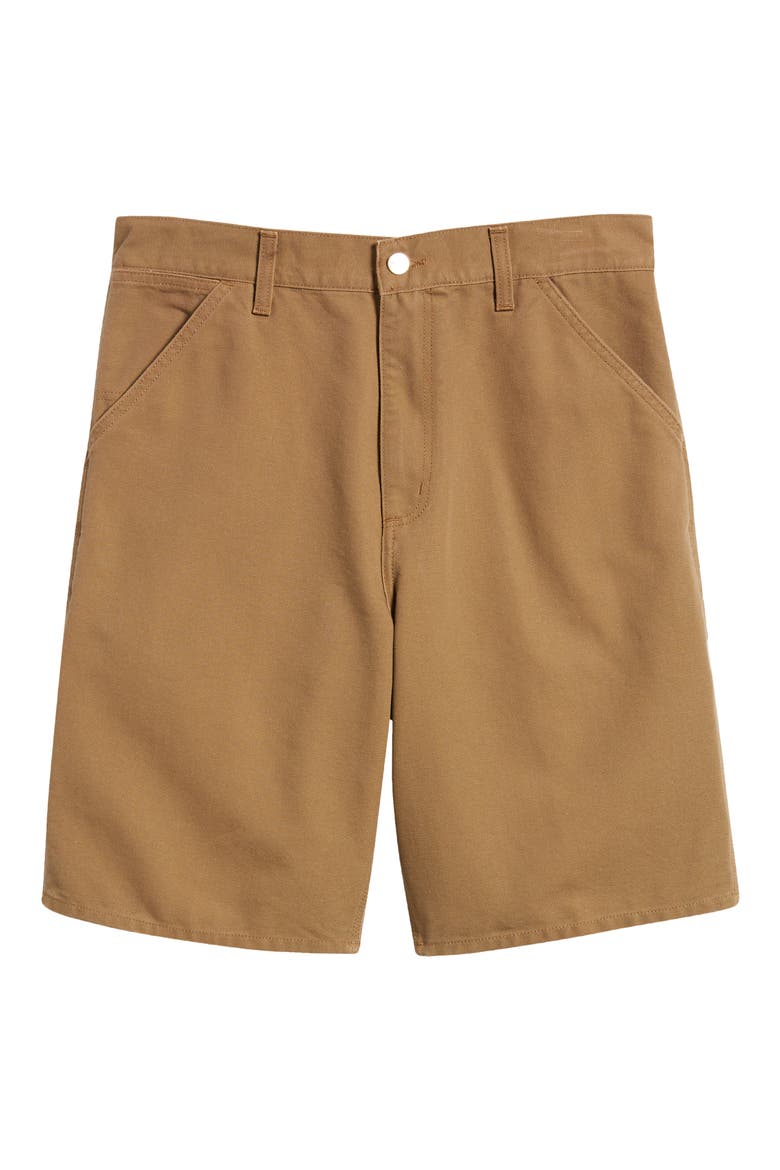 Organic Cotton Canvas Carpenter Shorts, Alternate, color, HAMILTON BROWN