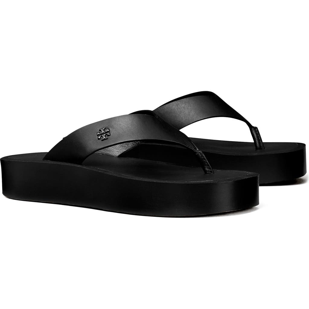 Tory Burch Platform Flip Flop In Black
