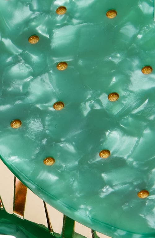 Solar Eclipse Prickly Pear Cactus Claw Clip In Green