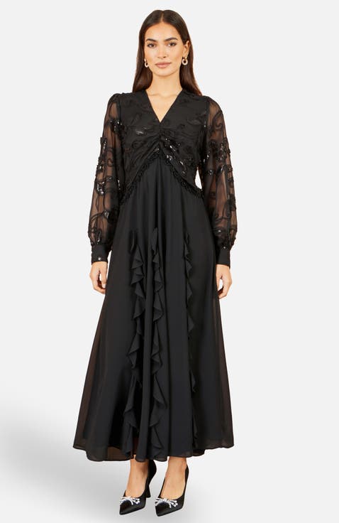 Sequin Bodice Maxi Dress