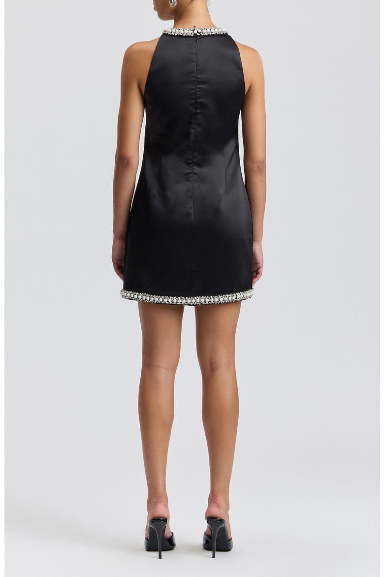 Embellished Halter Neck Minidress, Alternate, color, BLACK