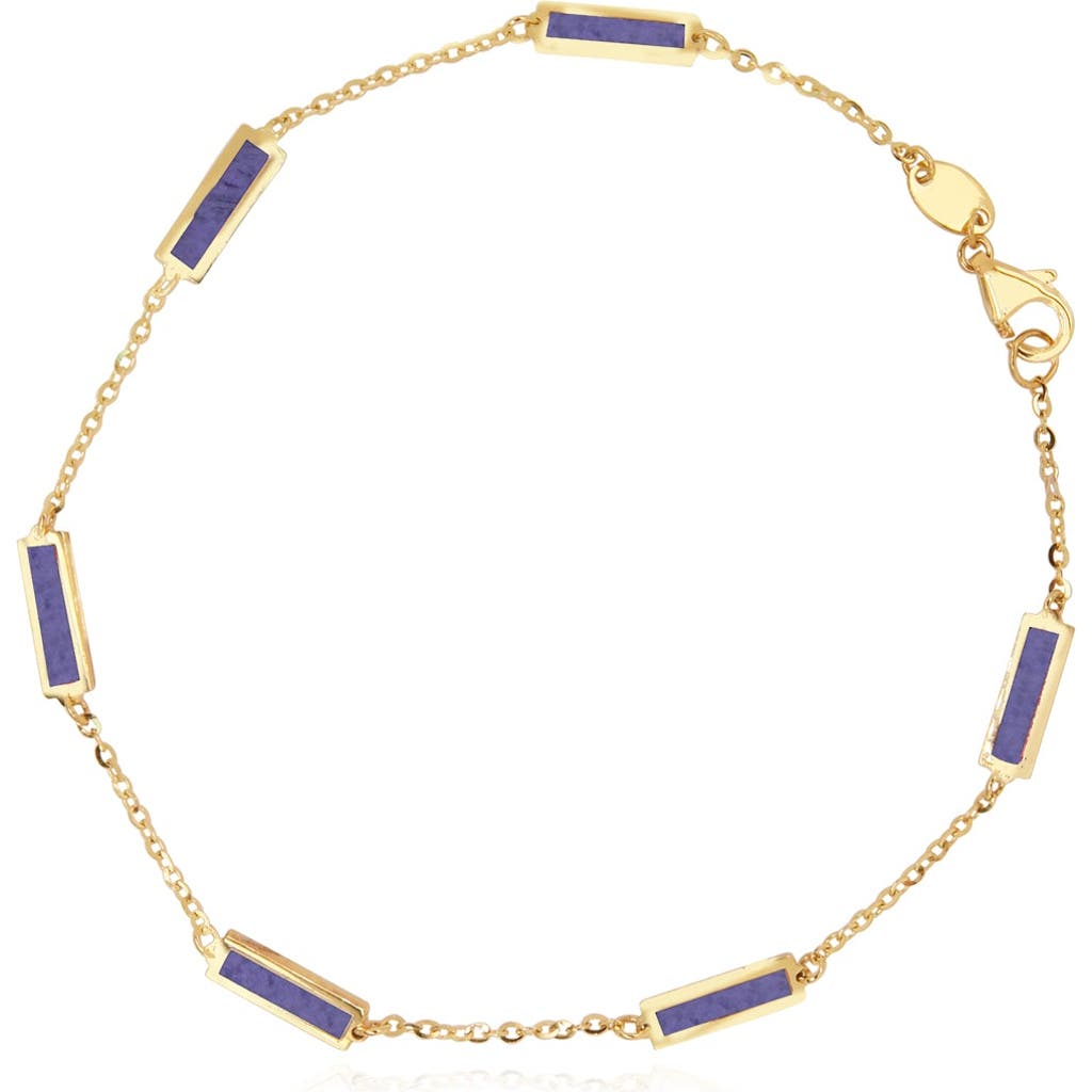 The Lovery Fine Jewelry Amethyst Bar Chain Bracelet in Purple  product