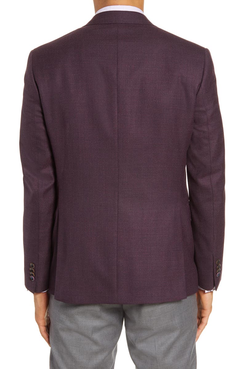 Ted Baker London Roger Trim Fit Solid Wool Sport Coat, Alternate, color,