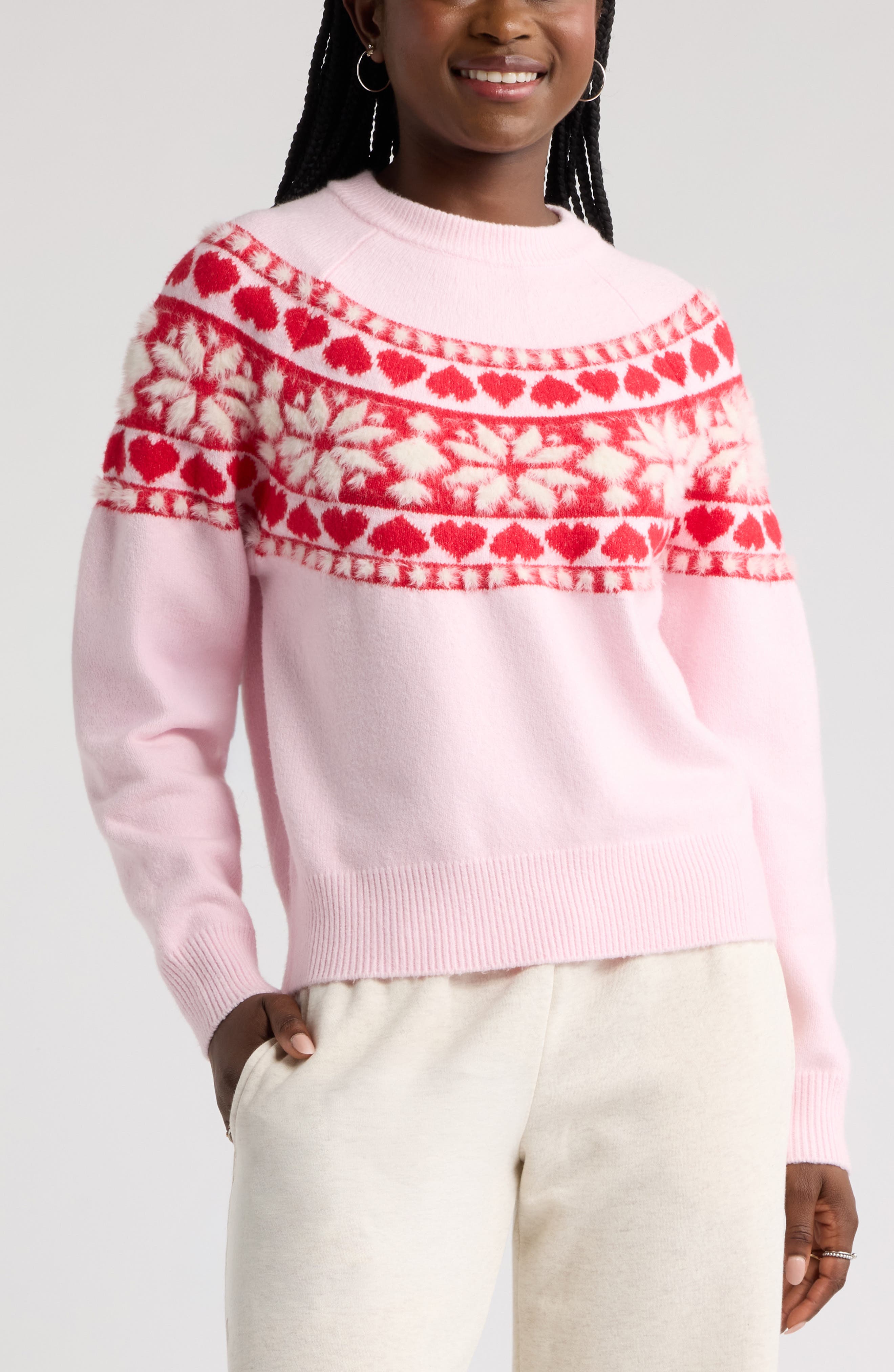 selected RED- IVORY CLARA MIX FAIRISLE