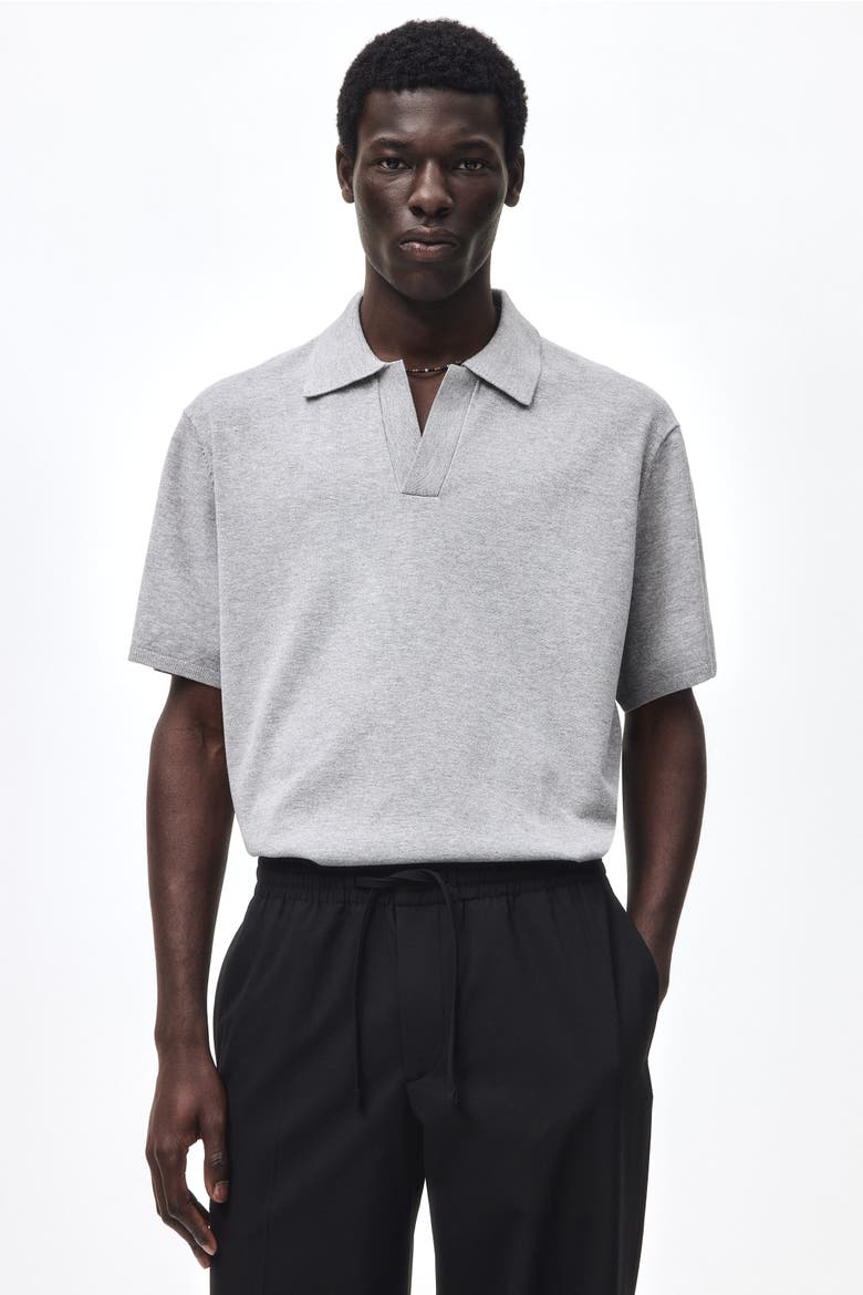 Relaxed Fit Polo Shirt, Main, color, Gray melange