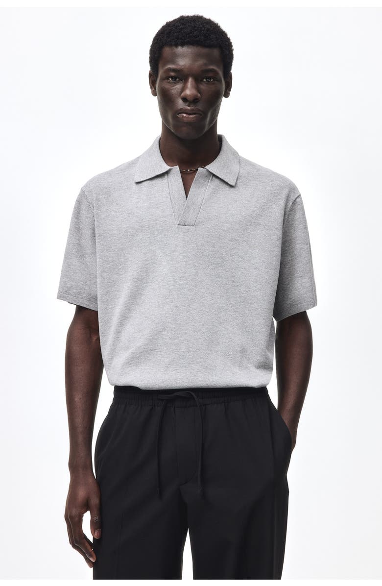 H&M Relaxed Fit Polo Shirt, Main, color, Gray Melange