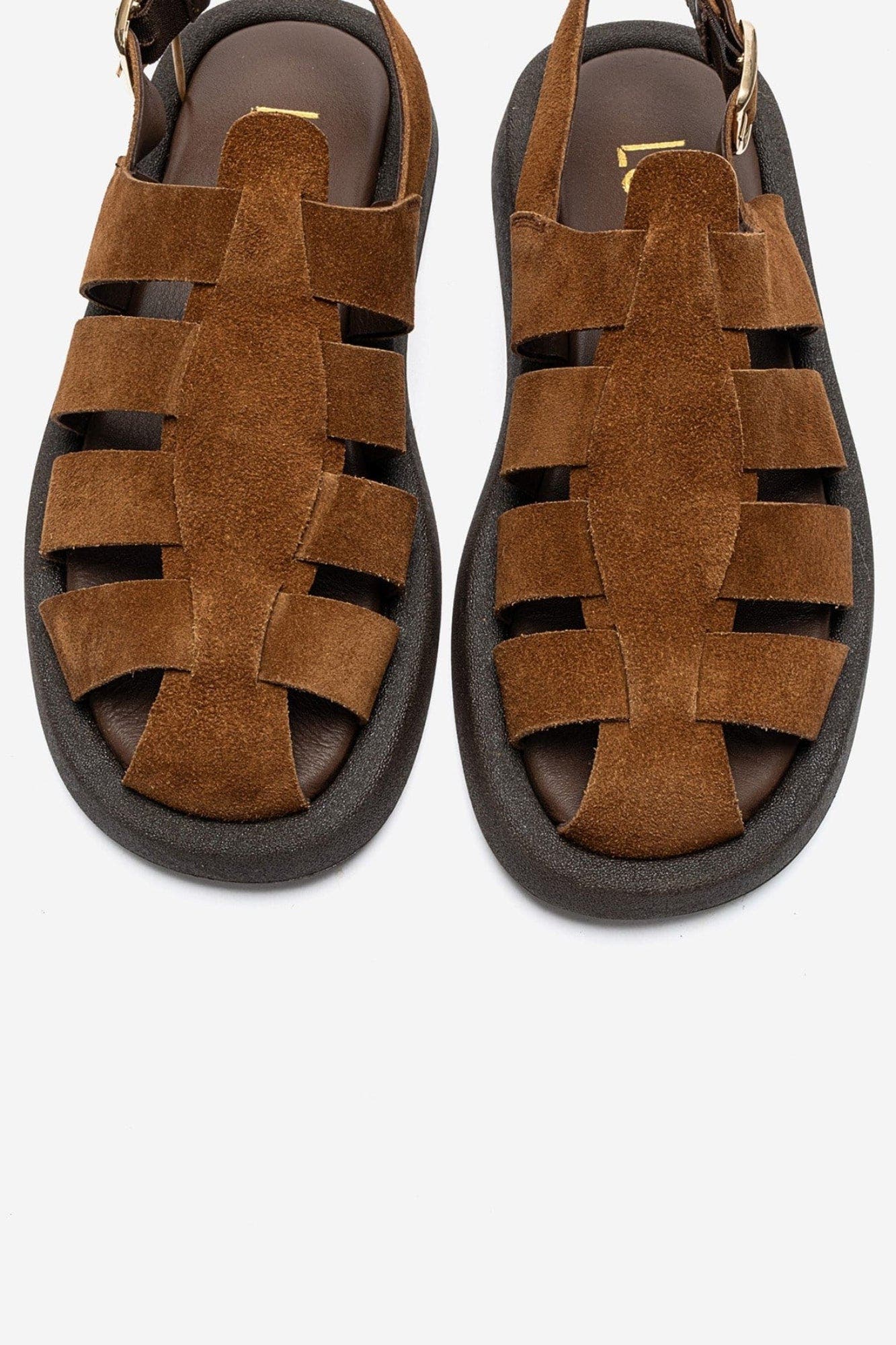 Joura Leather Sandal, Alternate, color, Mocha Suede
