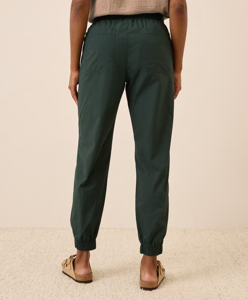 Pact Organic Cotton Monterey Poplin Jogger In Green
