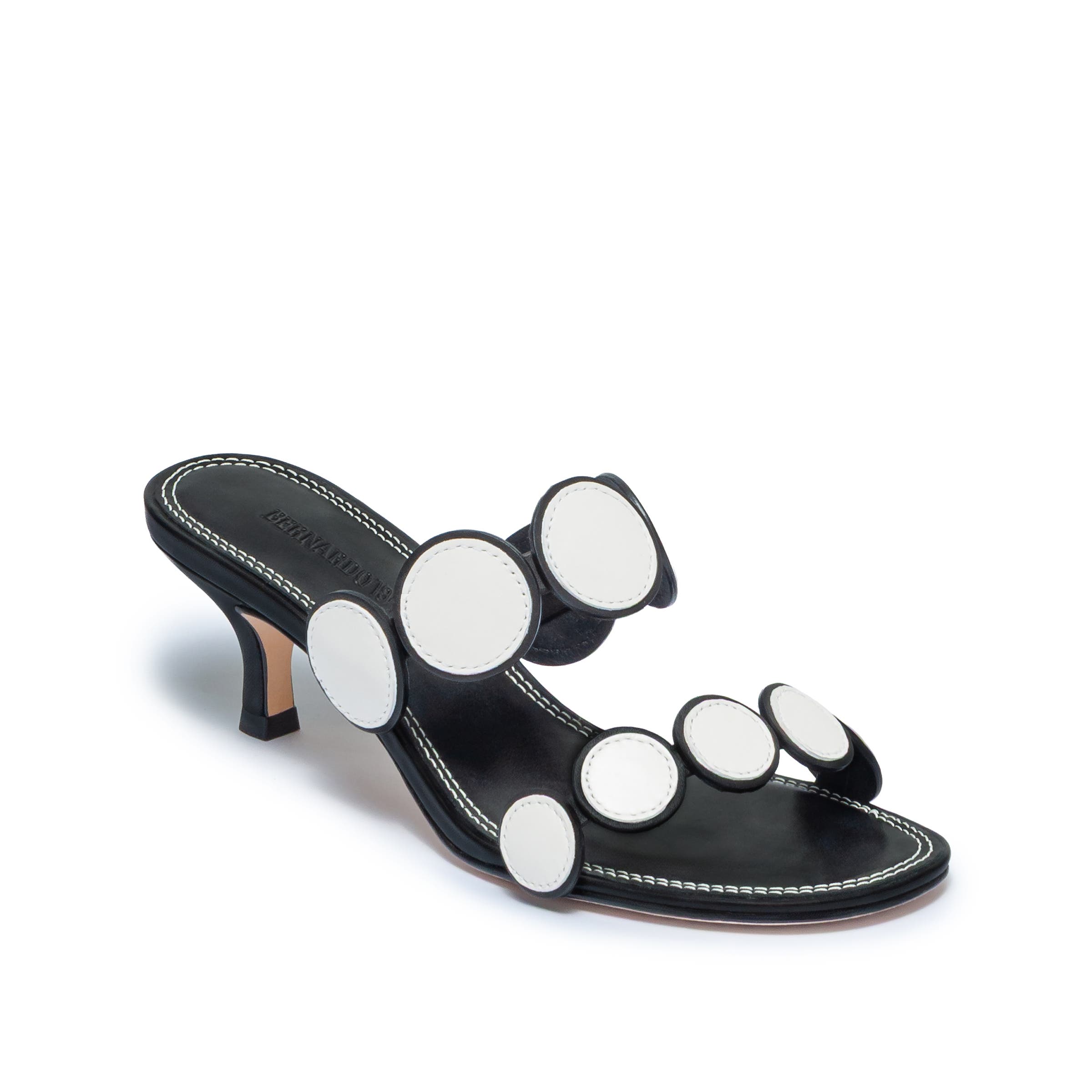 Bernardo 1946 Footwear Prya Kitten Heel Sandal, Alternate, color, Black