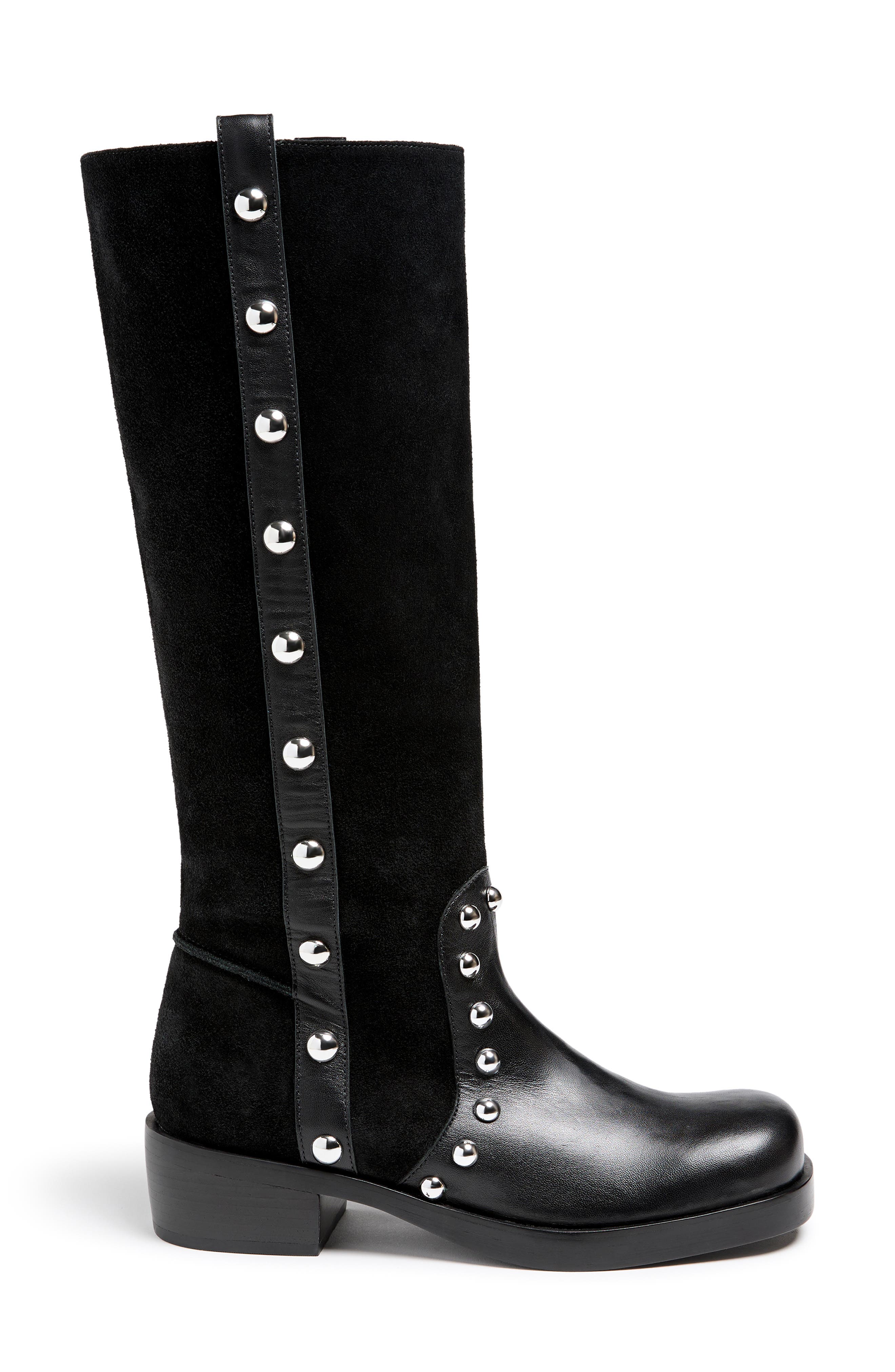 Cinq à Sept Shira Stud Knee High Boot, Alternate, color, Black