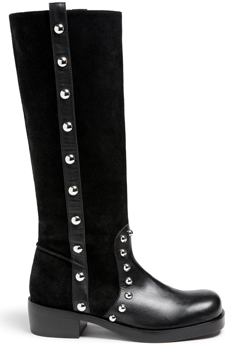 Cinq à Sept Shira Stud Knee High Boot, Alternate, color, Black