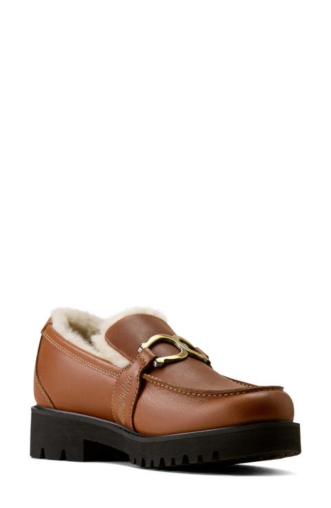 Stratford Faux Shearling Lined Leather Loafer
