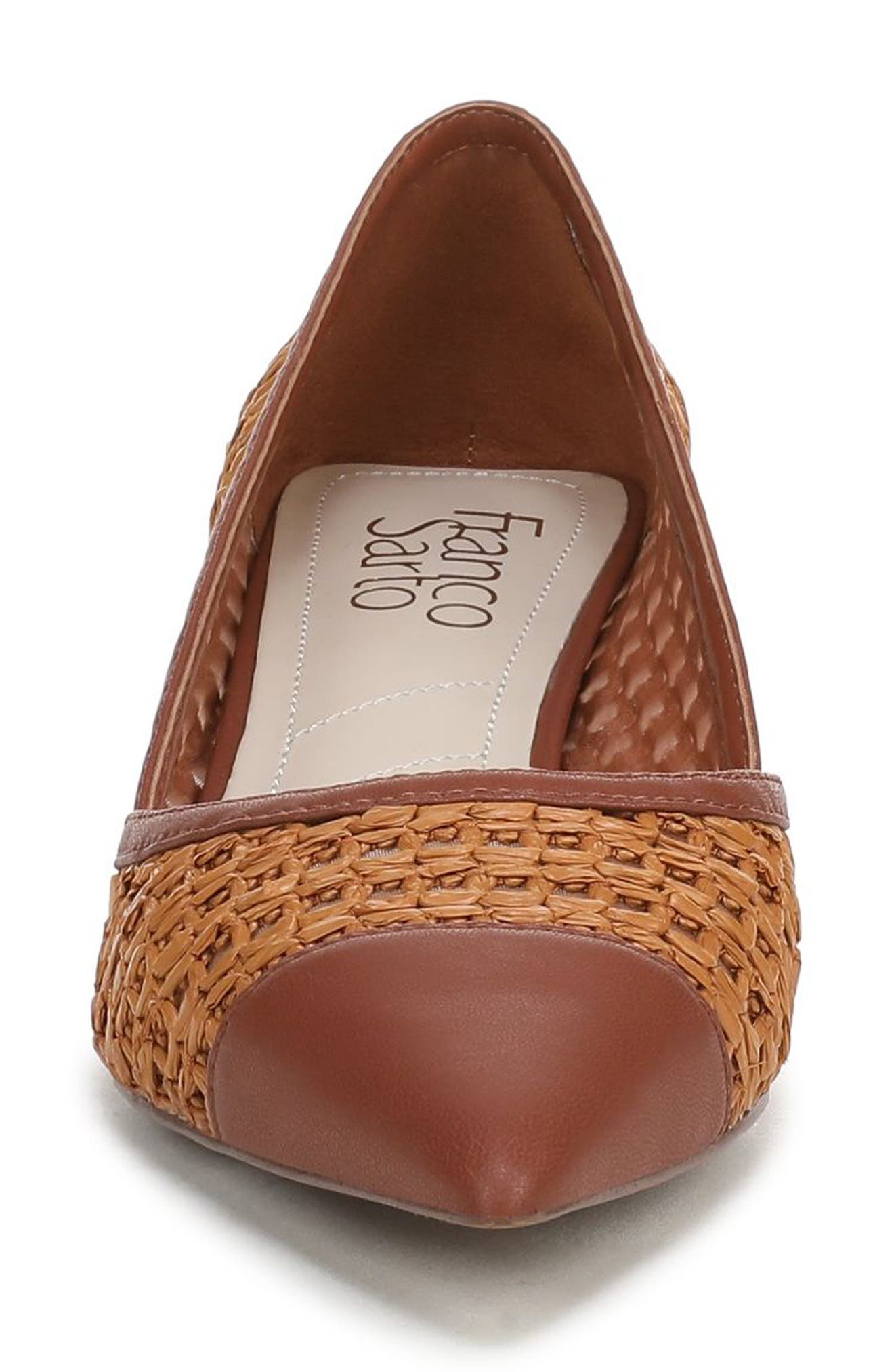 Jarelie Pointed Toe Pump, Alternate, color, WICKER BROWN