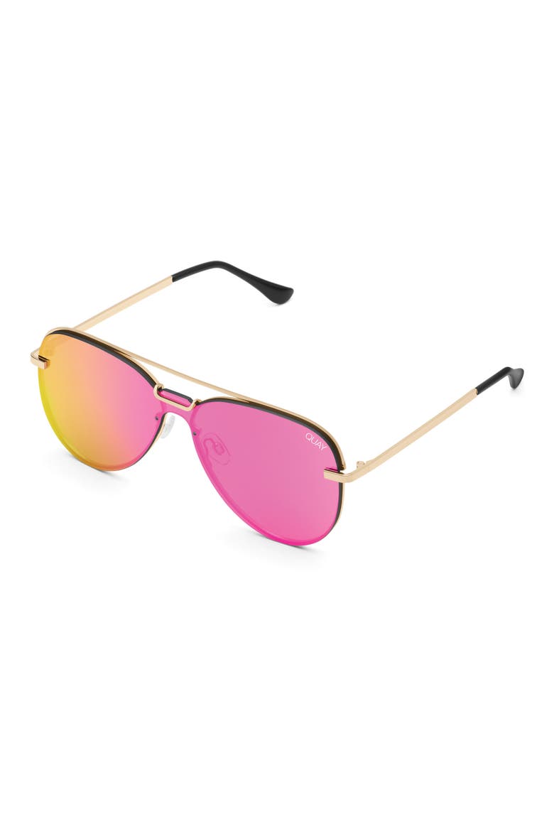 Australia Notorious 56mm Aviator Sunglasses, Alternate, color, GOLD/ PINK