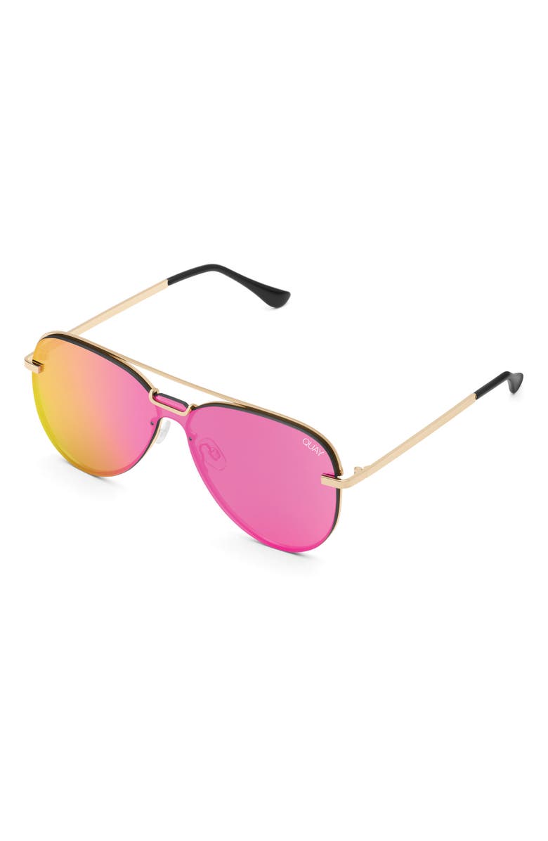 QUAY Australia Notorious 56mm Aviator Sunglasses, Alternate, color, 