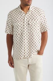 Madewell Short Sleeve Lyocell & Linen Button-Up Shirt