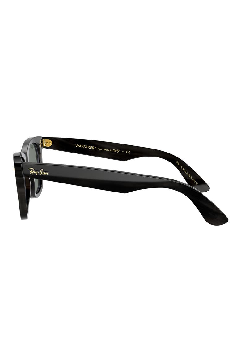50mm Square Sunglasses, Alternate, color, DARK BROWN HORN / DARK GREEN