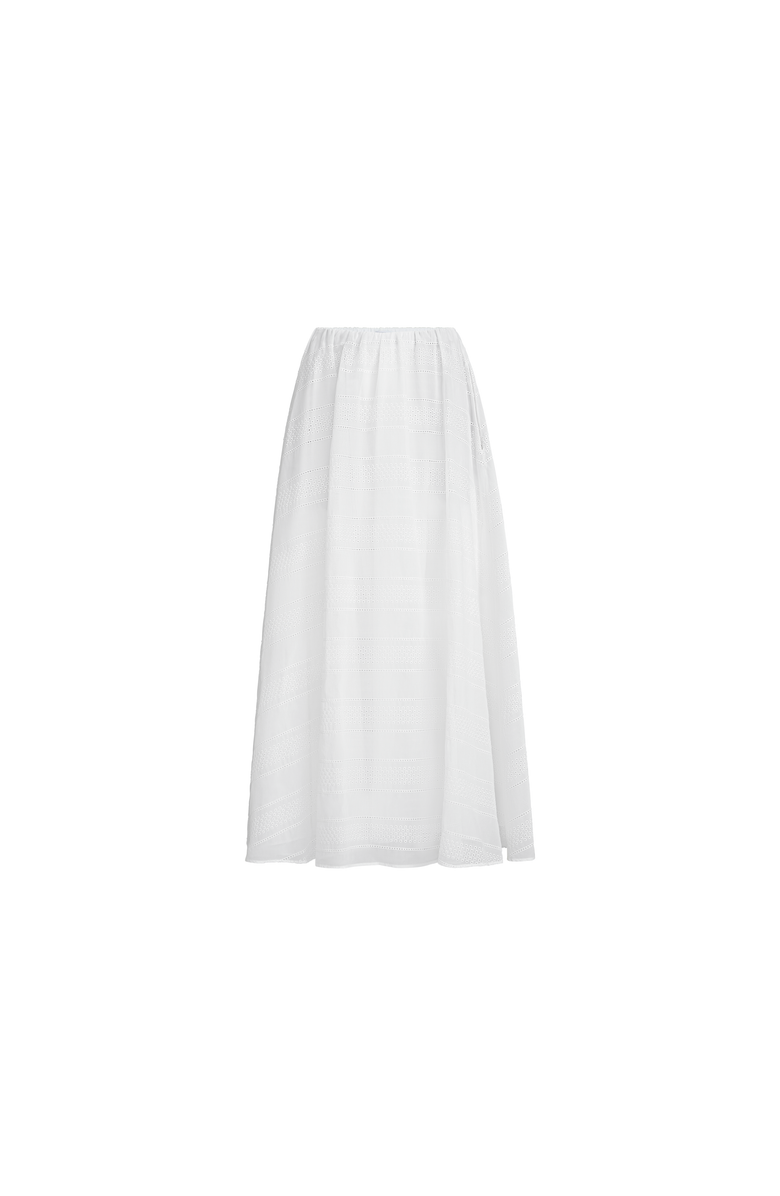 Brunello Cucinelli Broderie anglaise skirt, Main, color, White