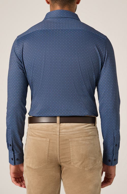 7 Diamonds Alba Wrinkle Resistant Performance Button-up Shirt In Blue