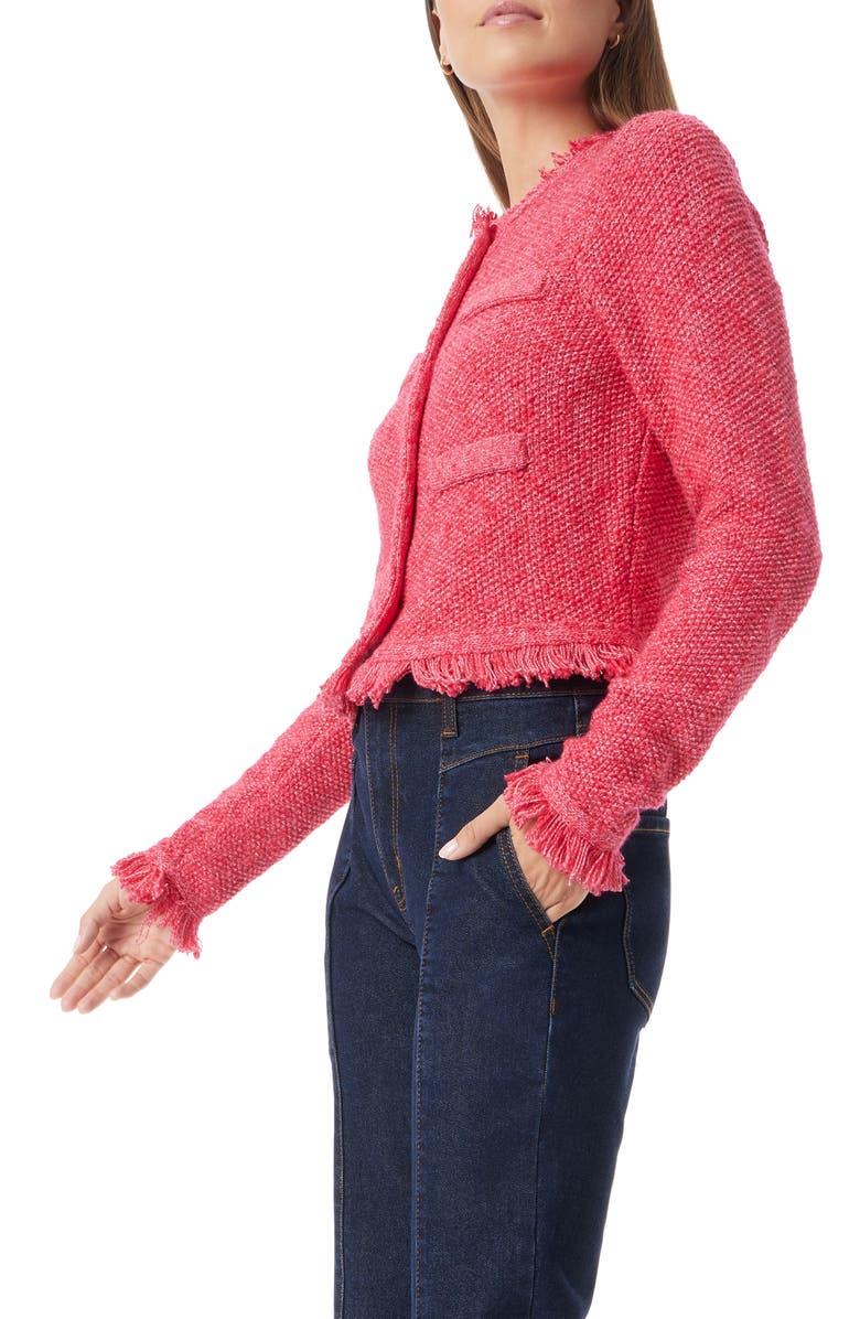 Sam Edelman Indria Fringe Jacket, Alternate, color, Cerise