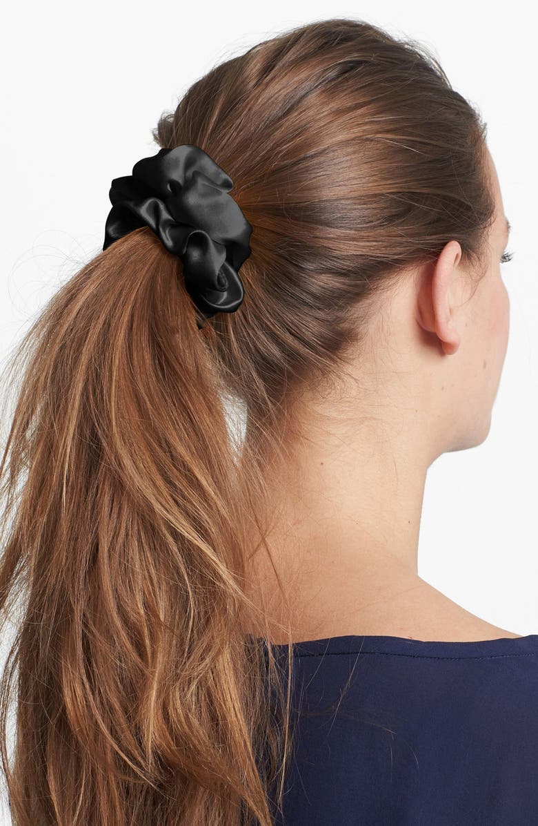L. Erickson 'Medium' Silk Scrunchie, Main, color, 