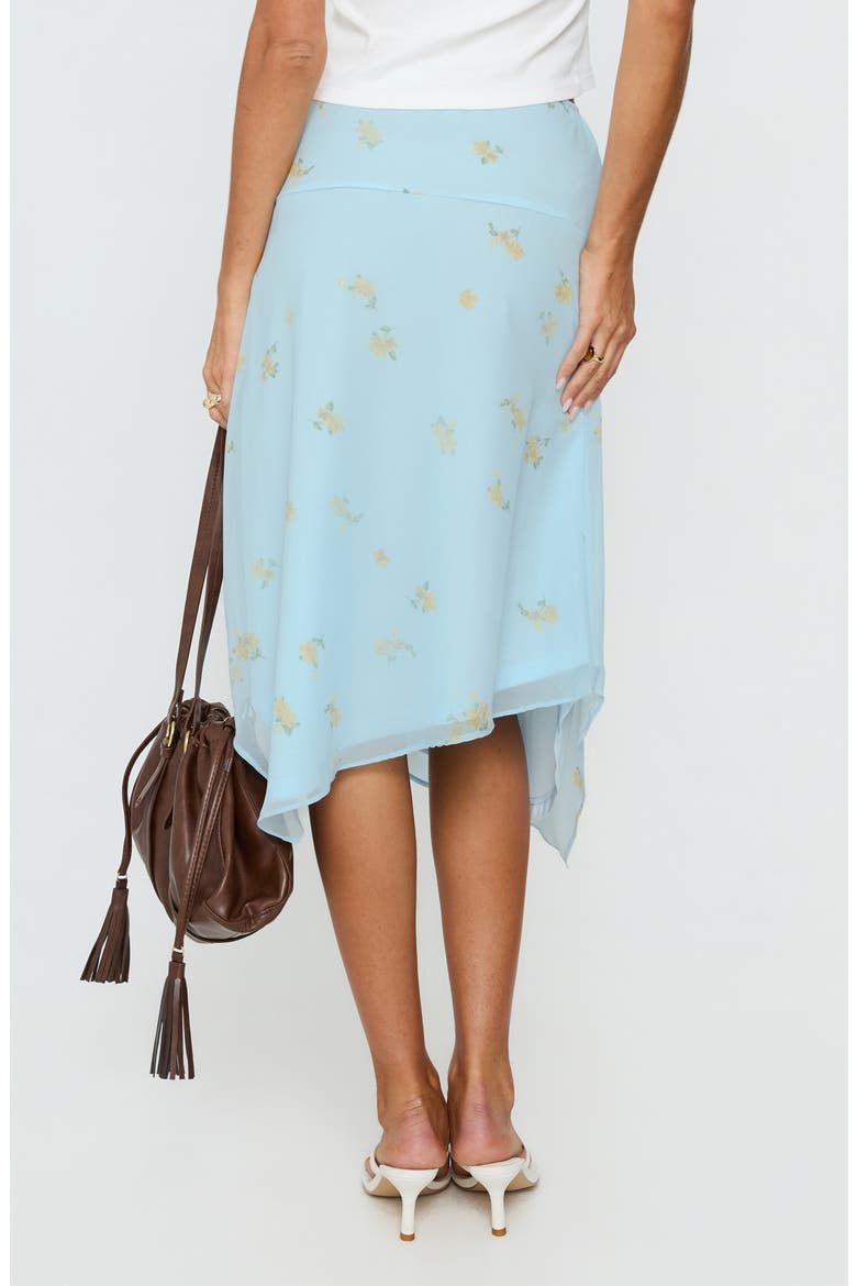 Daphene Asymmetrical Midi Skirt, Alternate, color, BLUE FLORAL
