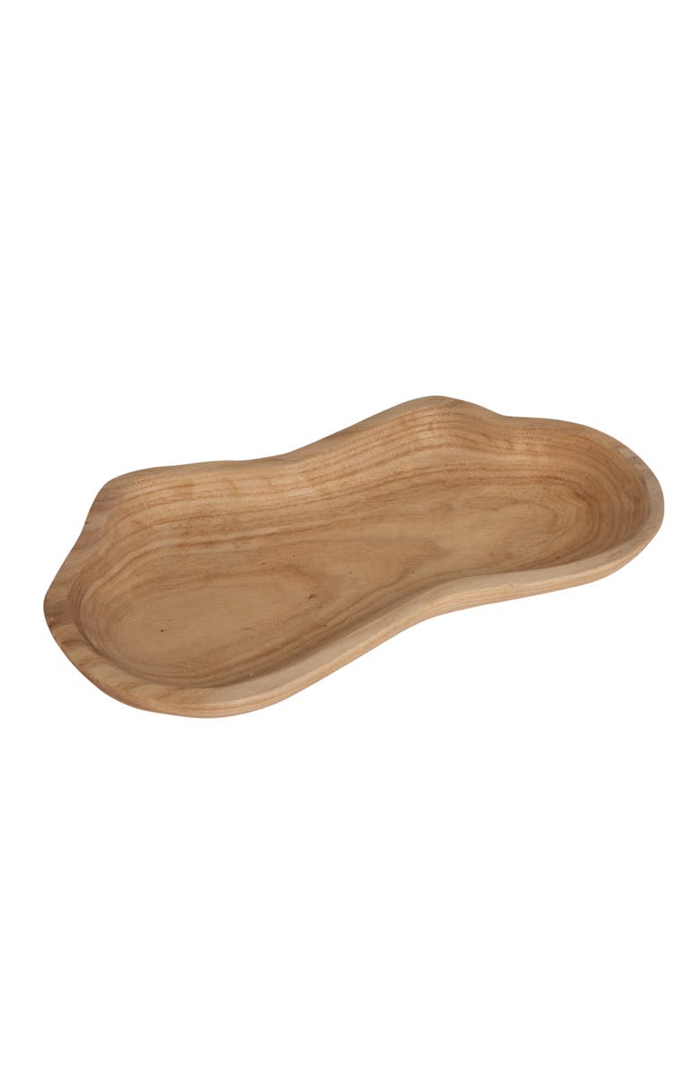 Storied Home Decorative Organic Shaped Tray, Main, color, Natural
