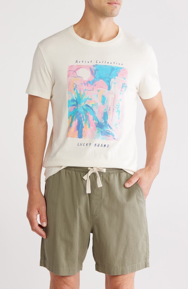 Lucky Brand Painting Graphic T-Shirt, Main, color, Whisper White