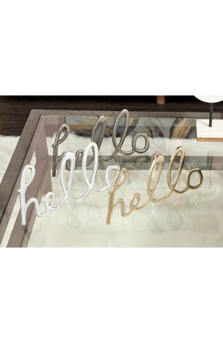 COSMO BY COSMOPOLITAN Large Metal Hello Decorative Sign - Set of 3, Alternate, color,