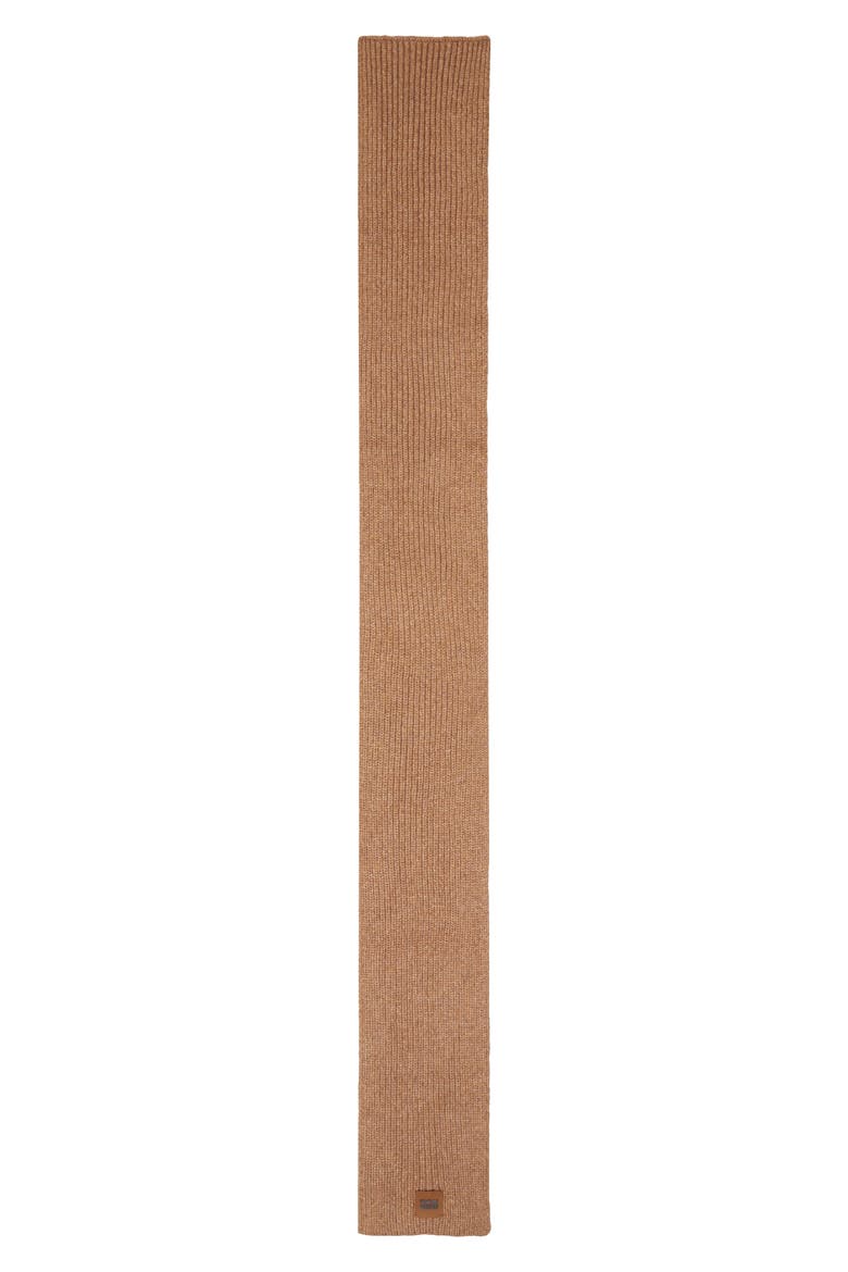 Chunky Rib Scarf, Alternate, color, CAMEL