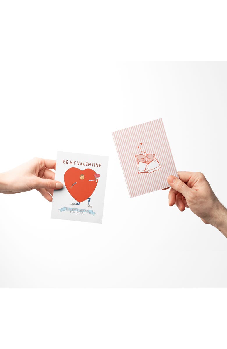 Ramus & Co Love/Valentine's Assorted Greeting Card Pack (3ct) "Non Corny Valentine, Piggies, Hearts Harvest", Alternate, color, Multi-Pack