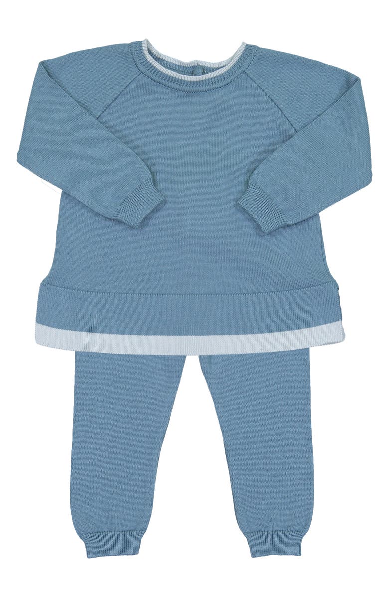 Feltman Brothers Contrast Trim Sweater & Pants Set, Main, color, French Blue