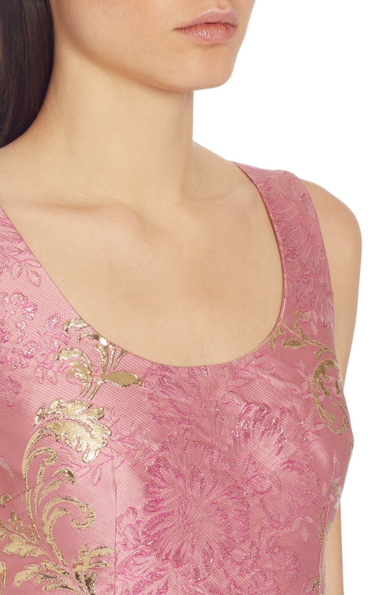 Dolce&Gabbana Metallic Brocade Midi Dress, Alternate, color, 