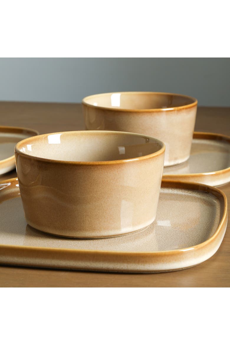 Cairo Stoneware 24-Piece Dinnerware Set, Alternate, color, Sand